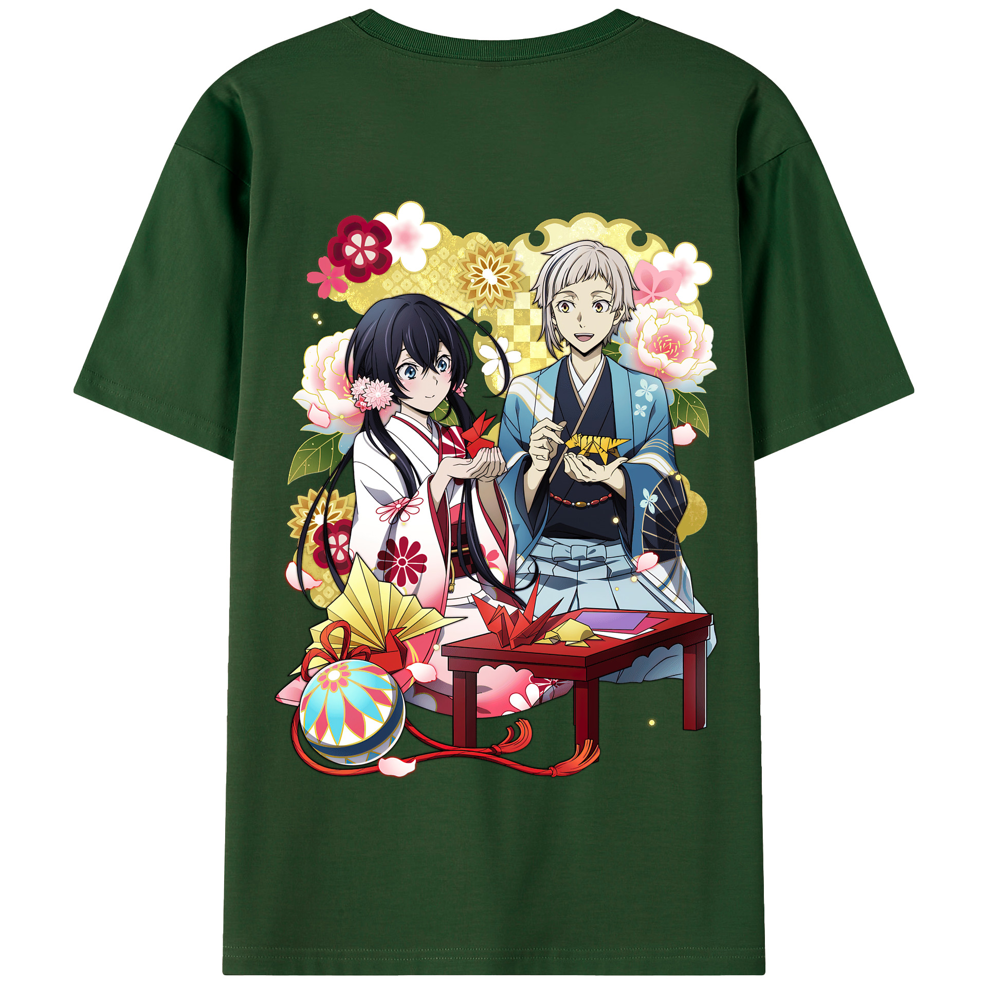 （画像用） 文豪ストレイドッグス Bungo Stray Dogs 綿100％半袖Tシャツ（背面プリント）